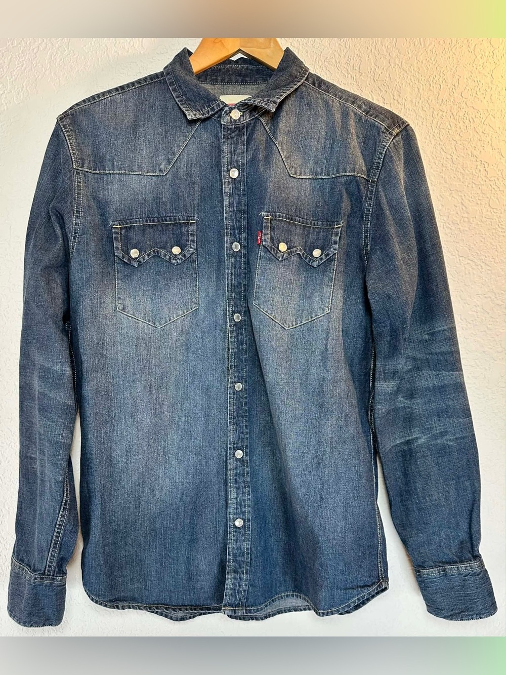Levi's Indigo Blue Denim Western Button-Up Shirt